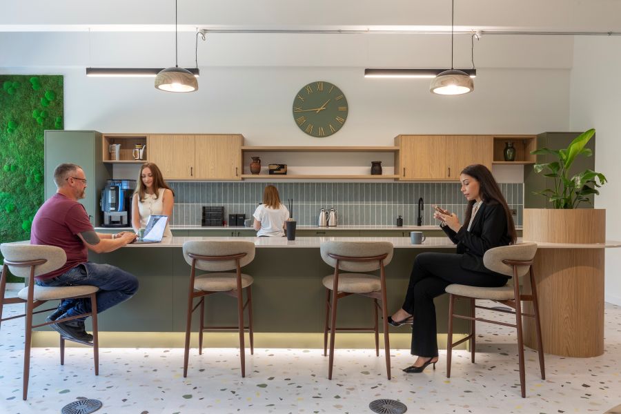 co workers in canteen area